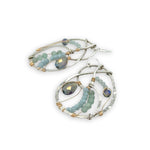 Nautilus Shell Aquamarine Earrings - Art by any Means Jewelryproduct_