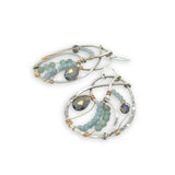 Nautilus Shell Aquamarine Earrings - Art by any Means Jewelryproduct_