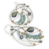 Nautilus Shell Aquamarine Earrings - Art by any Means Jewelryproduct_