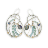 Nautilus Shell Aquamarine Earrings - Art by any Means Jewelryproduct_