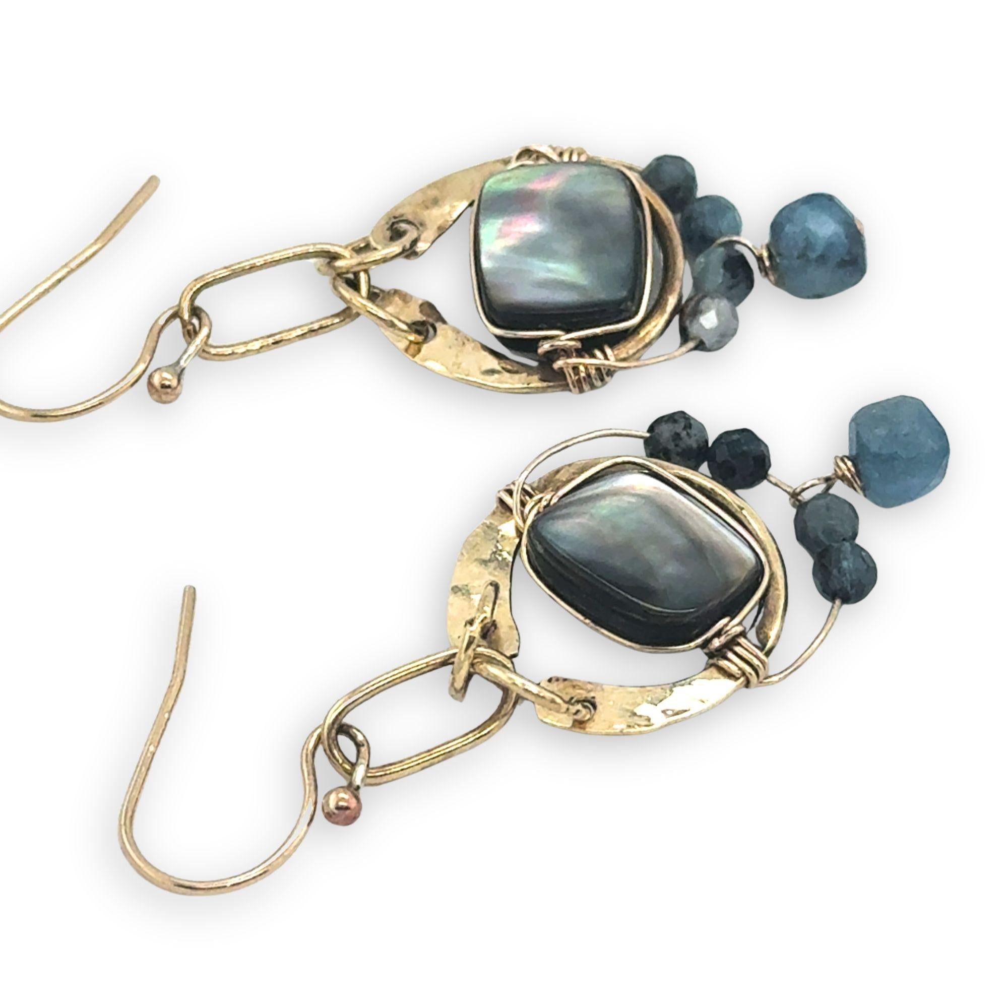 New England Blue Abalone Earrings E84191 - Art by any Means Jewelryproduct_