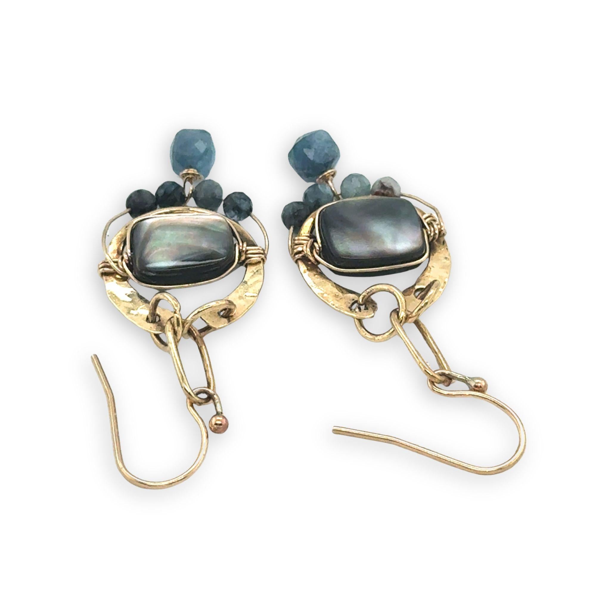 New England Blue Abalone Earrings E84191 - Art by any Means Jewelryproduct_