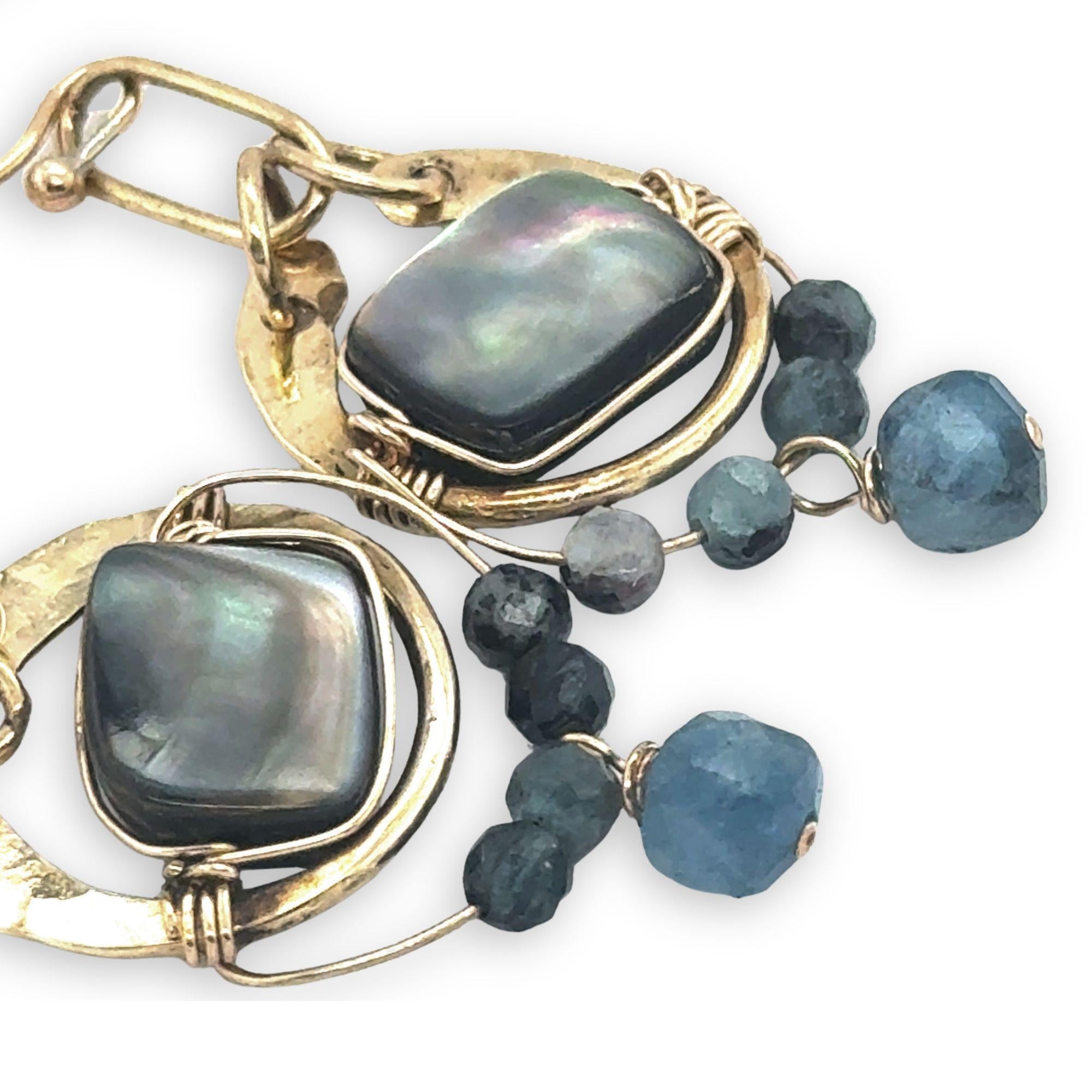 New England Blue Abalone Earrings E84191 - Art by any Means Jewelryproduct_