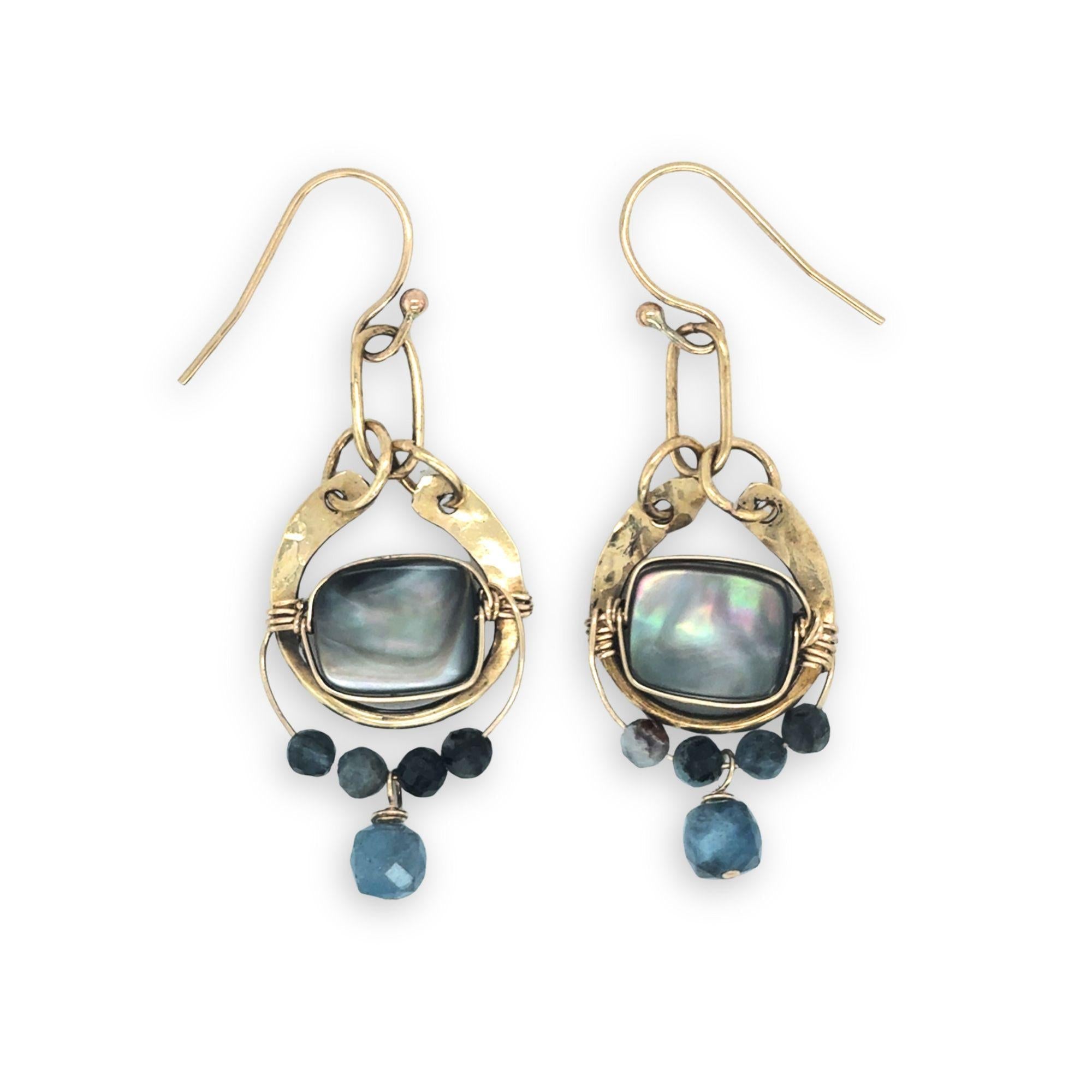 New England Blue Abalone Earrings E84191 - Art by any Means Jewelryproduct_