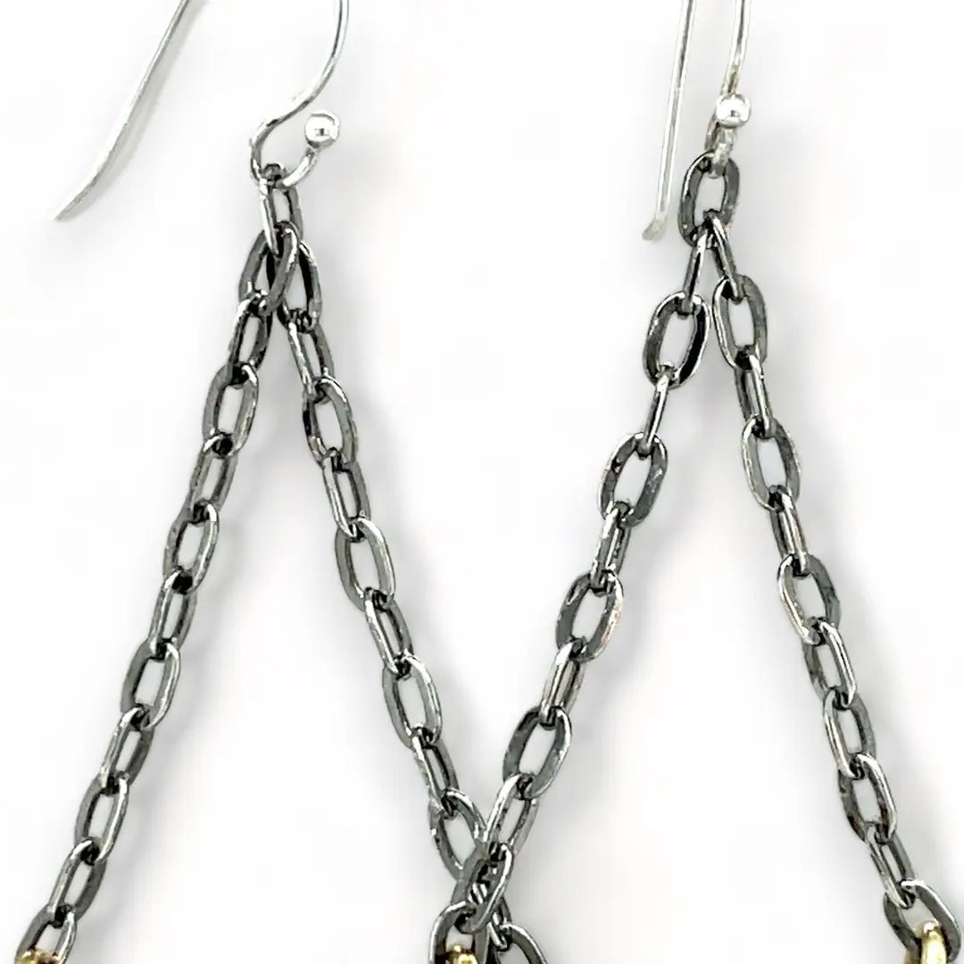 New Moon Pyrite Earrings - Art by any Means Jewelryproduct_