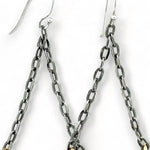 New Moon Pyrite Earrings - Art by any Means Jewelryproduct_