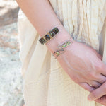 Handmade oxidized sterling silver olive branch bracelet with freshwater pearls, by Art by any Means Jewelry