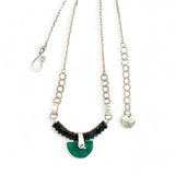 Onyx Semi - Circle Necklace 82640N - Art by any Means Jewelryproduct_