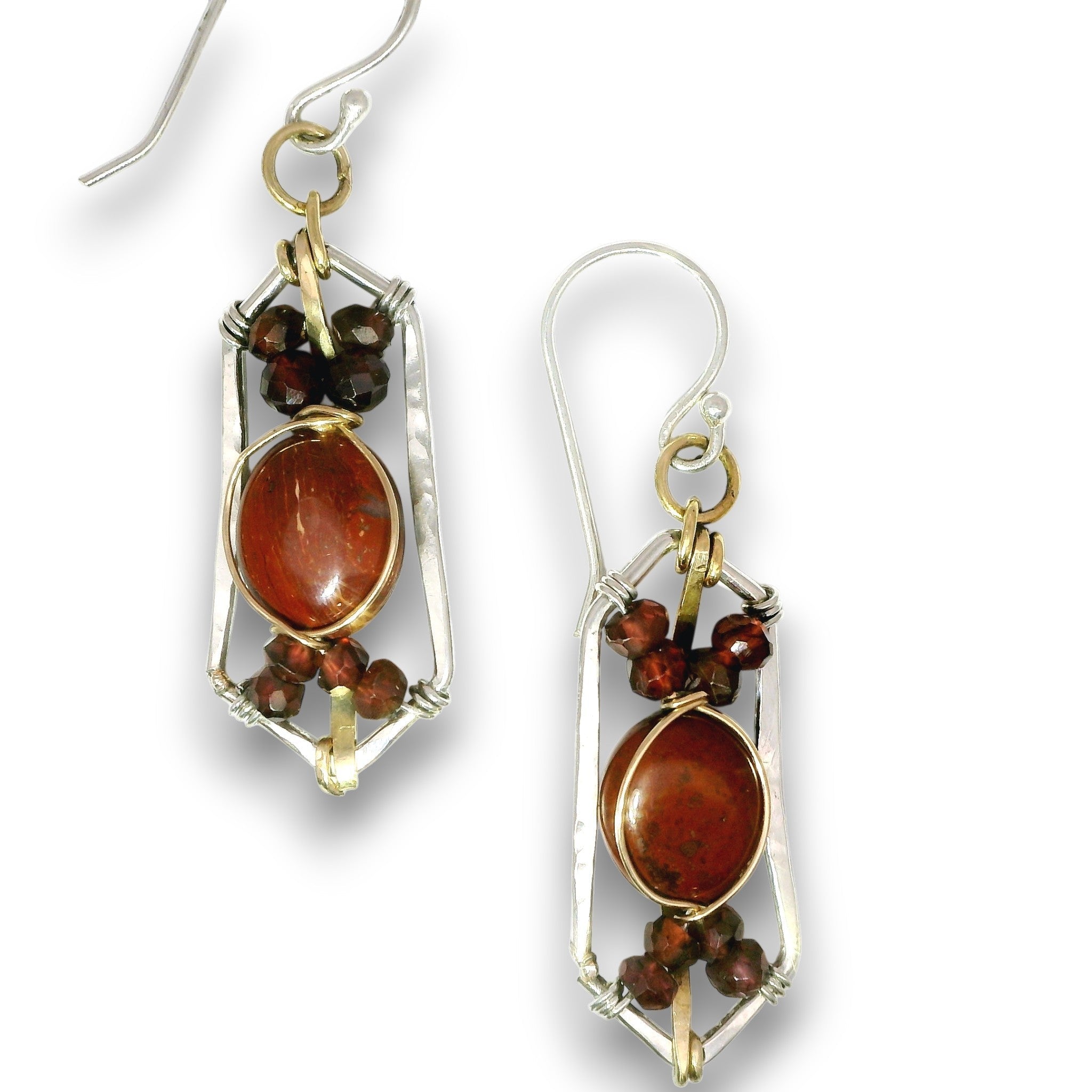 Oxide Garnet Drop Earrings - Art by any Means Jewelryproduct_