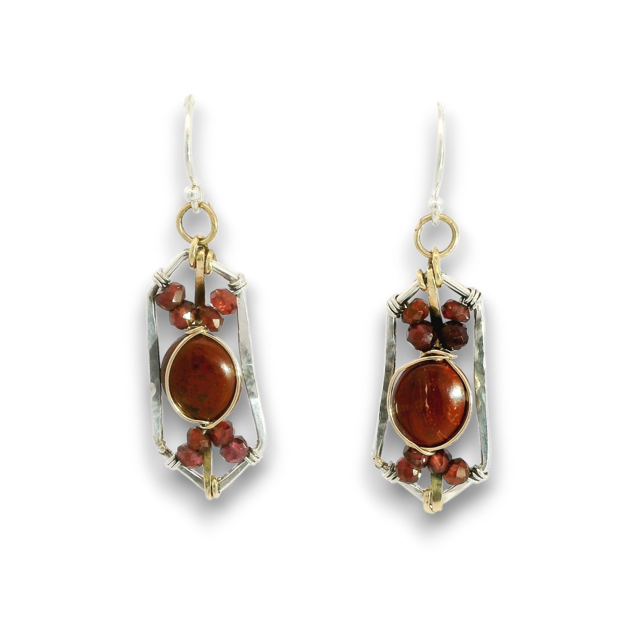 Oxide Garnet Drop Earrings - Art by any Means Jewelryproduct_