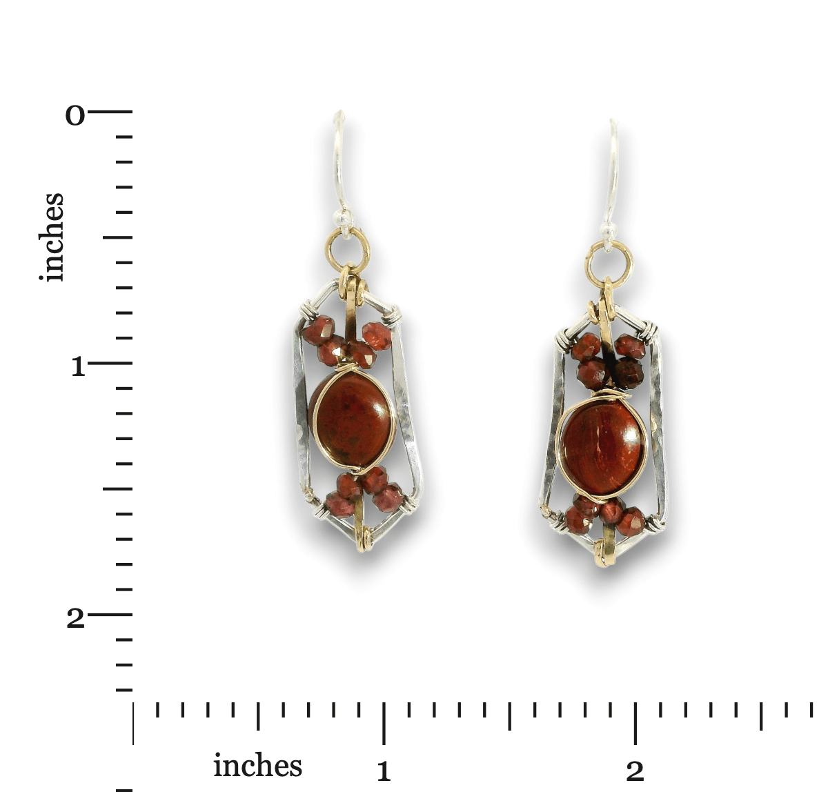 Oxide Garnet Drop Earrings - Art by any Means Jewelryproduct_