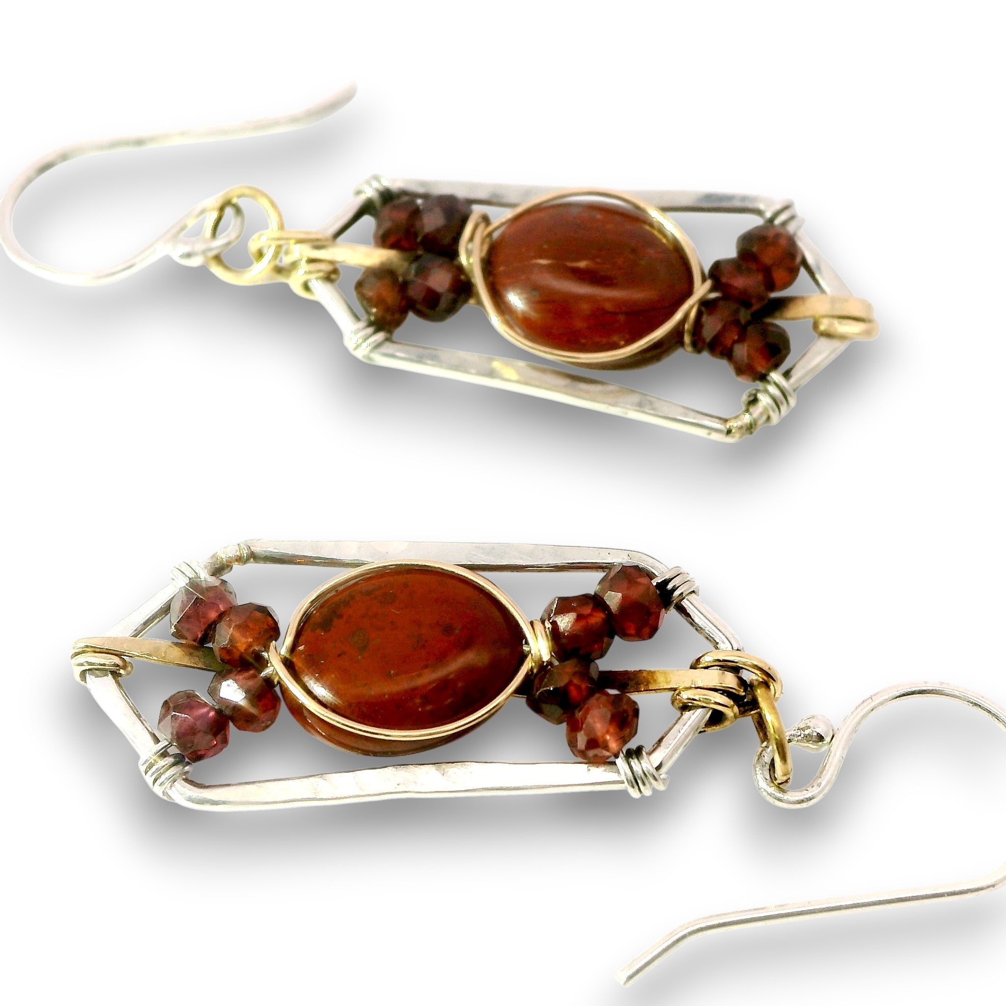 Oxide Garnet Drop Earrings - Art by any Means Jewelryproduct_