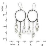 Oxidized Hoop Cascade Charm Earrings - Art by any Means Jewelryproduct_