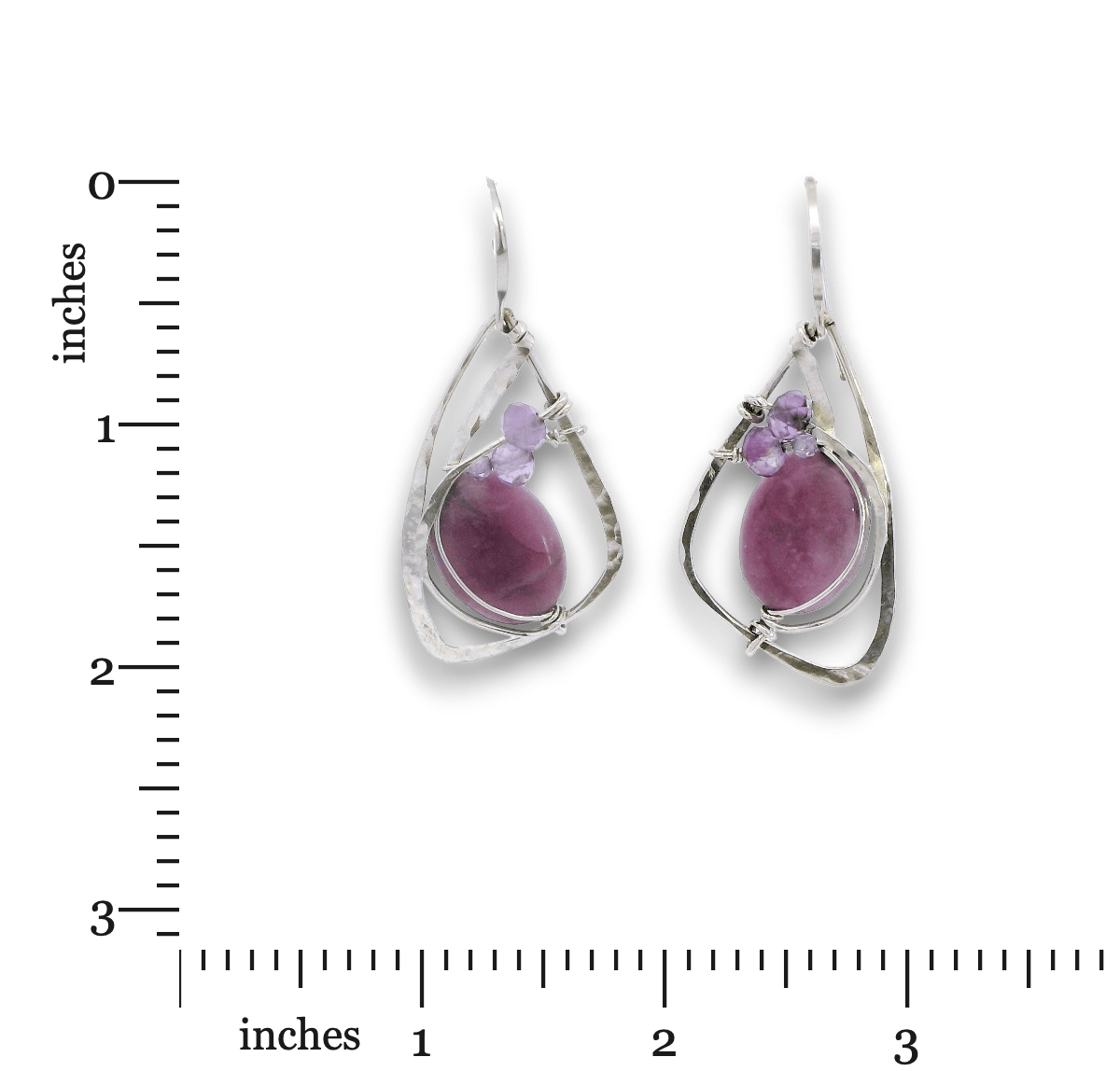 Papilio Sugilite Continuous Wire Earrings - Art by any Means Jewelryproduct_