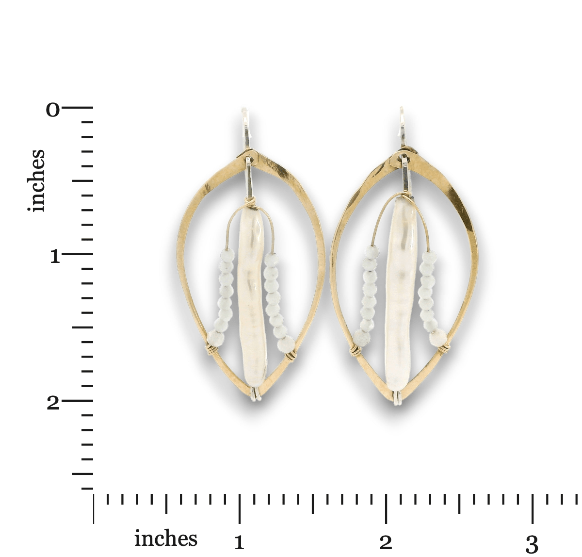 Pearl Alchemy Brass Continuous Wire Earrings - Art by any Means Jewelryproduct_