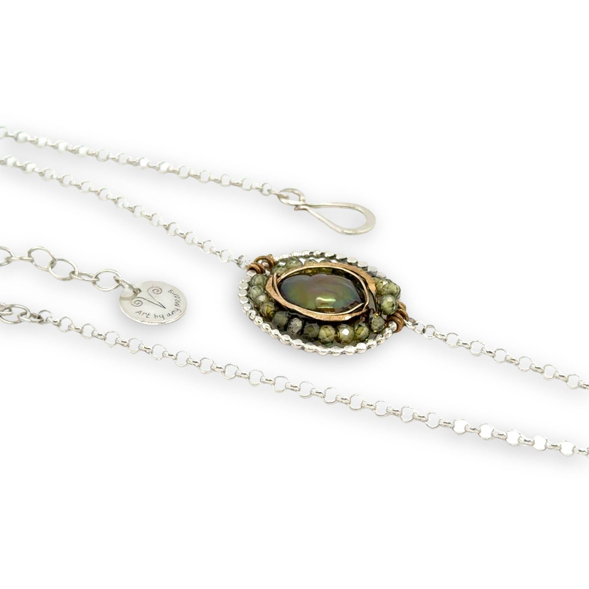 Pearl Bark Coin Necklace 84630N - Art by any Means Jewelryproduct_