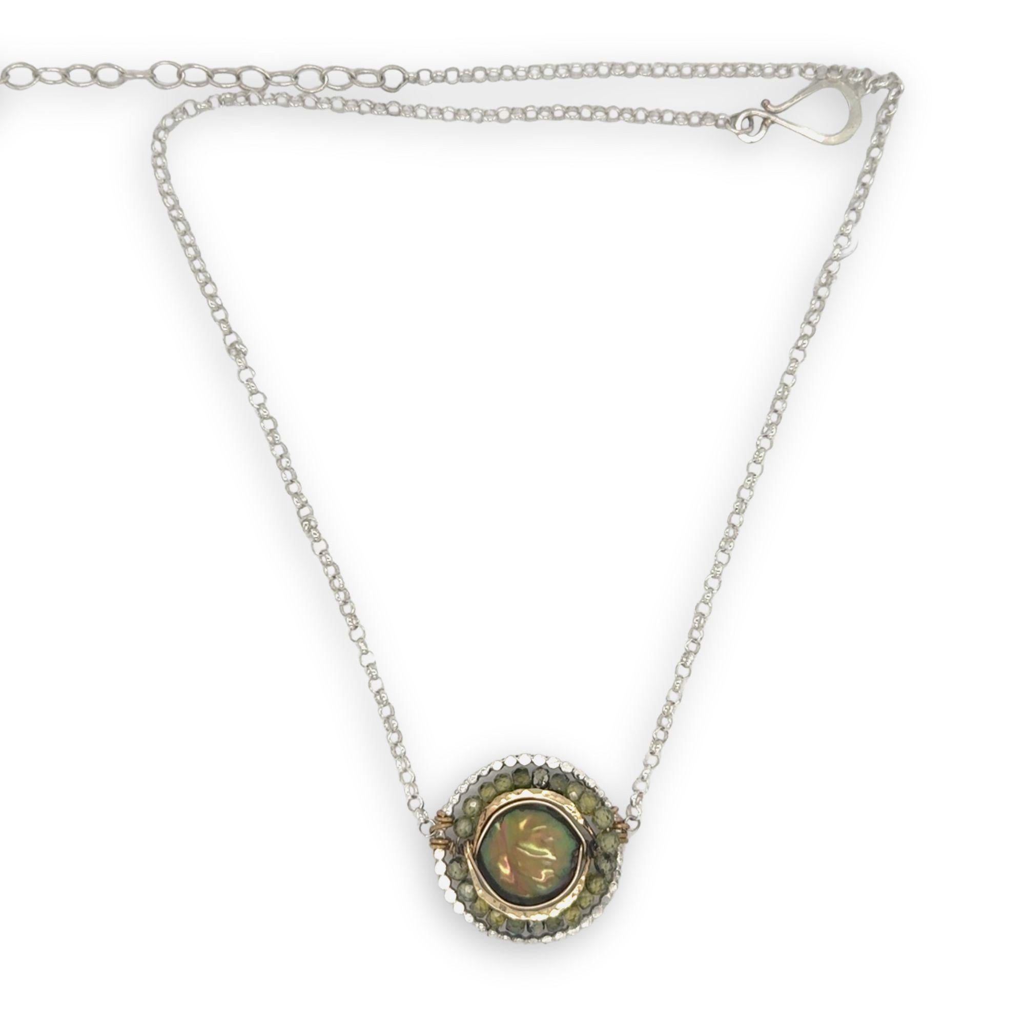 Pearl Bark Coin Necklace 84630N - Art by any Means Jewelryproduct_