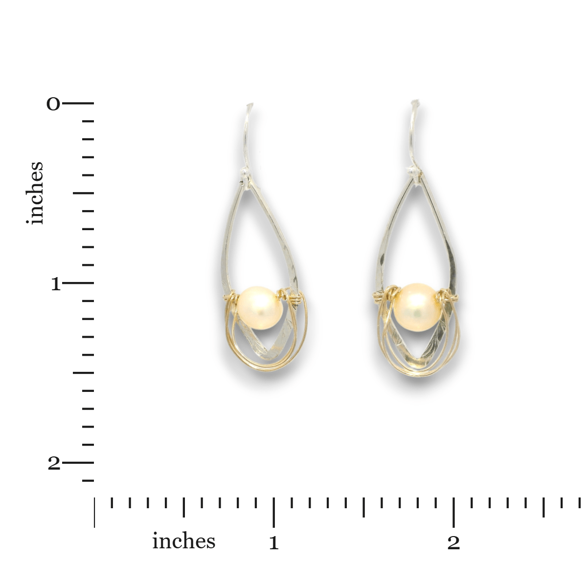 Pearl Basket Marquise Earrings - Art by any Means Jewelryproduct_