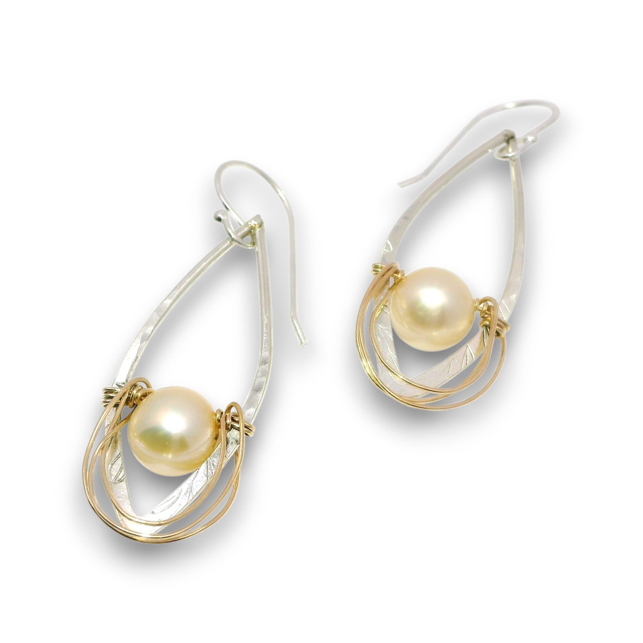 Pearl Basket Marquise Earrings - Art by any Means Jewelryproduct_