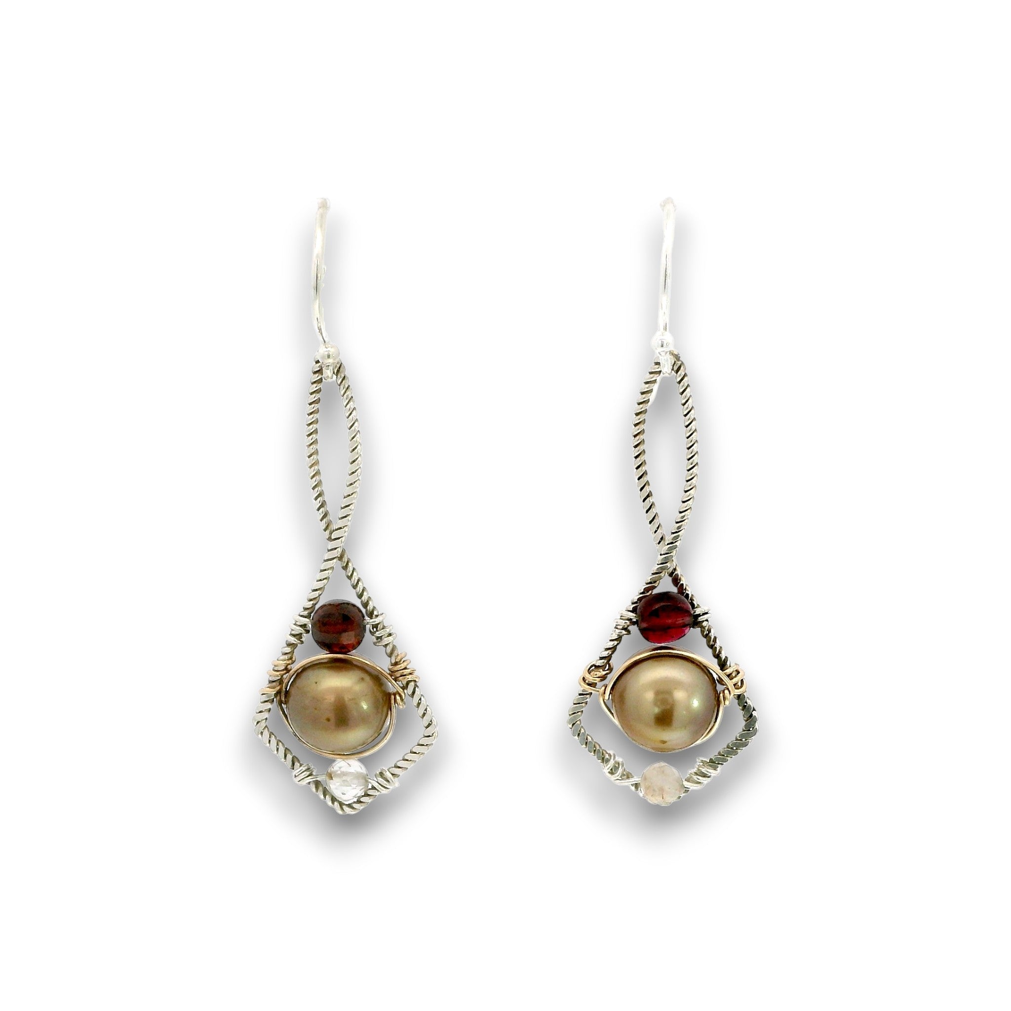 Pearl Node Drop Earrings - Art by any Means Jewelryproduct_
