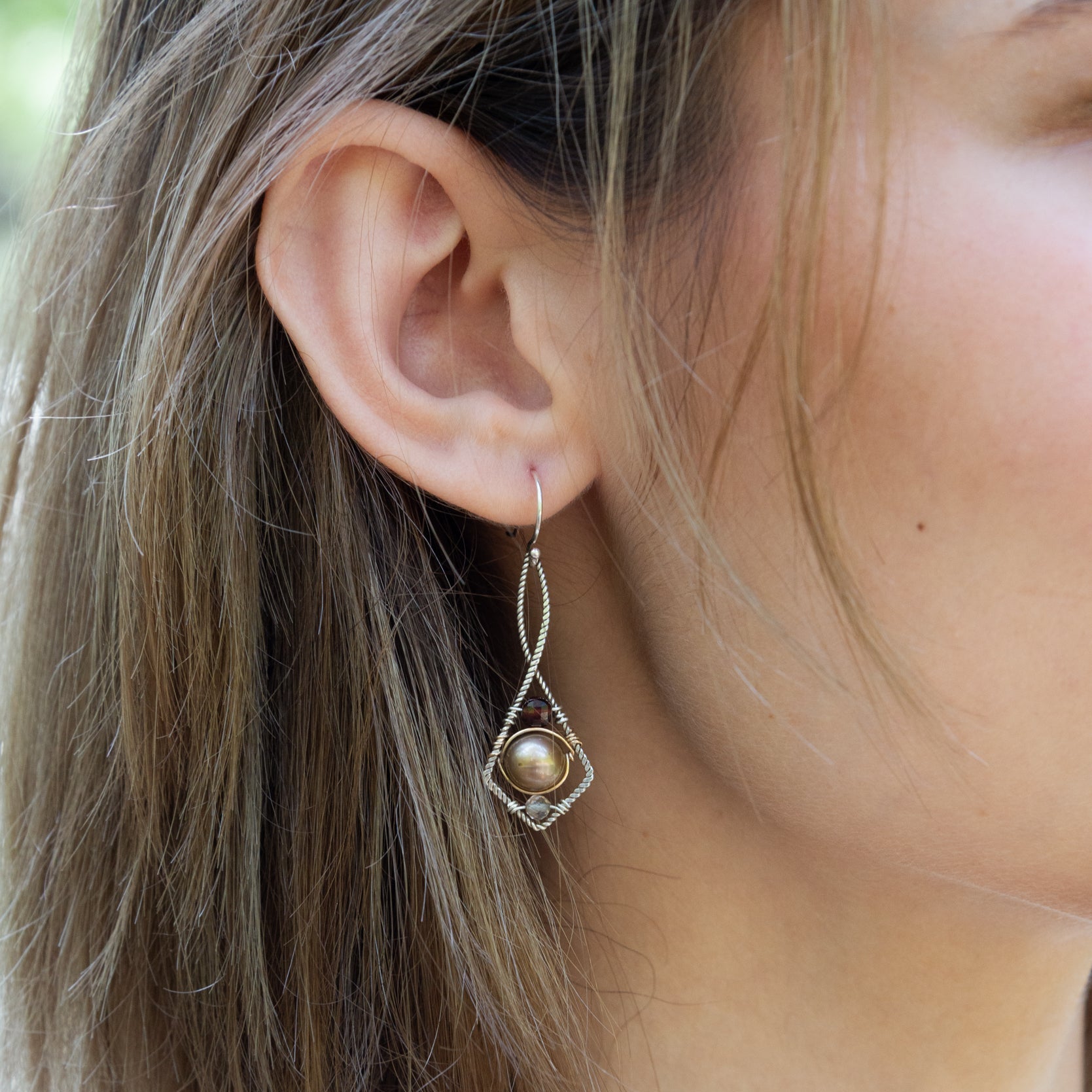 Pearl Node Drop Earrings - Art by any Means Jewelry#product_