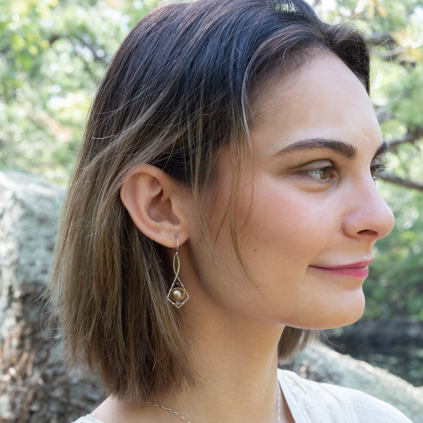 Pearl Node Drop Earrings - Art by any Means Jewelry#product_