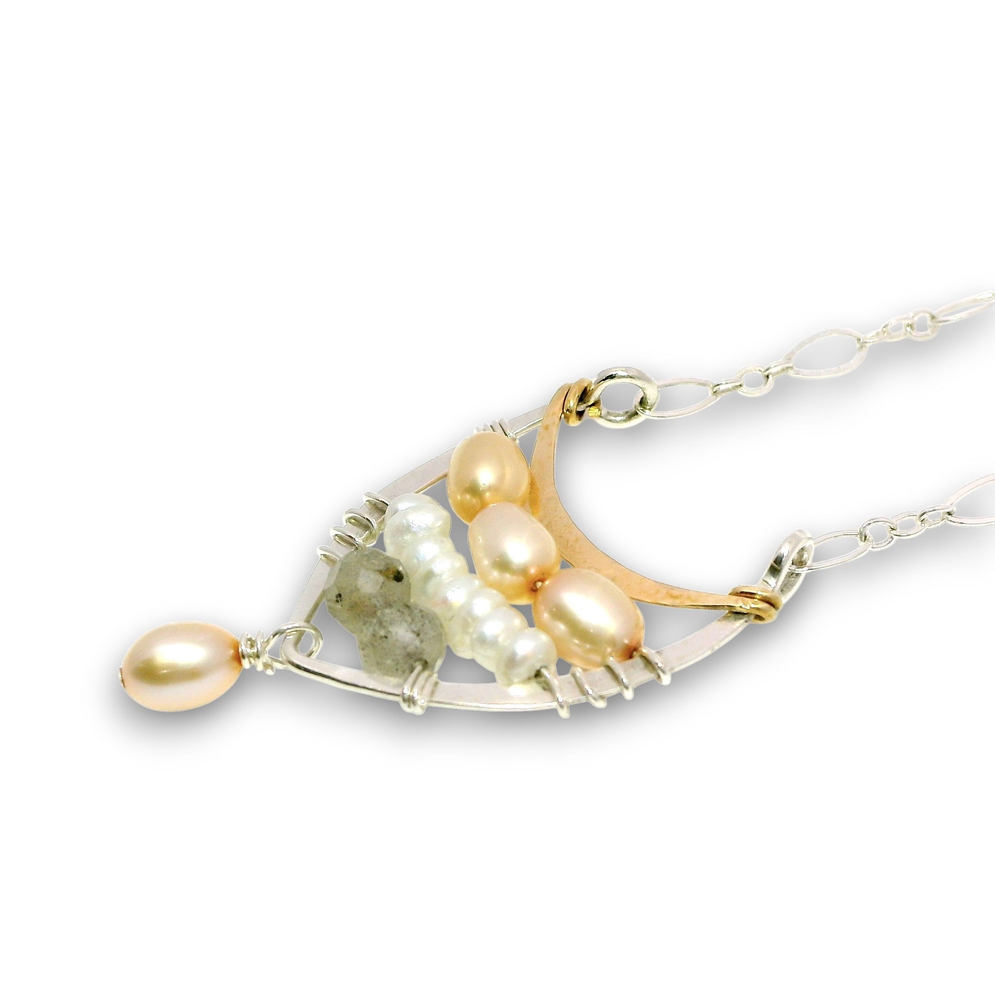 Pearly Leaves Necklace - Art by any Means Jewelryproduct_