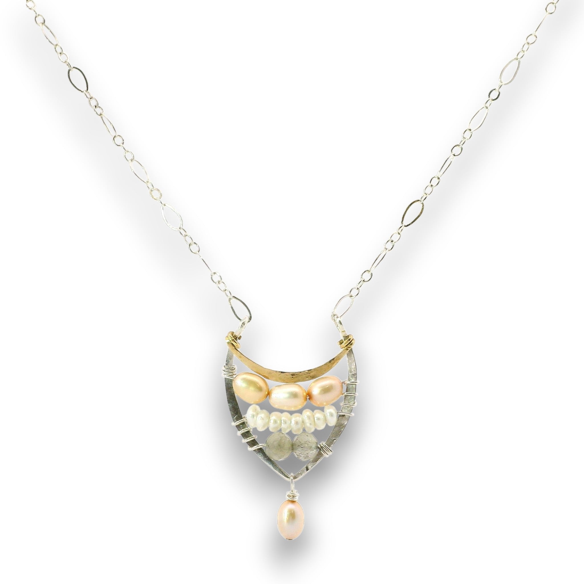 Pearly Leaves Necklace - Art by any Means Jewelryproduct_