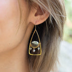 Pietersite Tether Dangle Earrings - Art by any Means Jewelry#product_