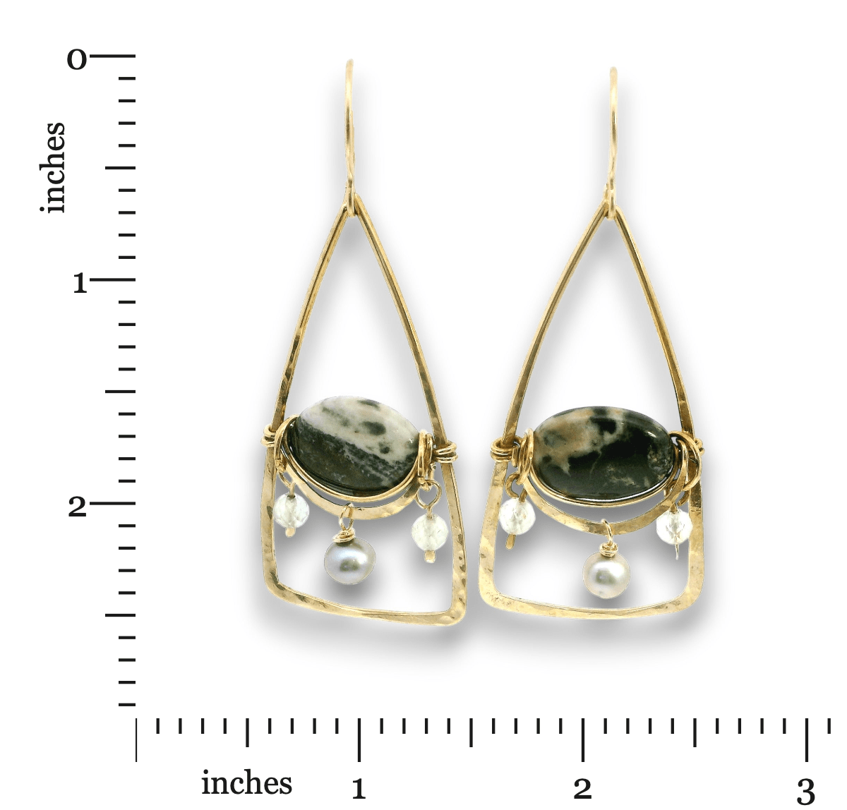 Pietersite Tether Dangle Earrings - Art by any Means Jewelryproduct_