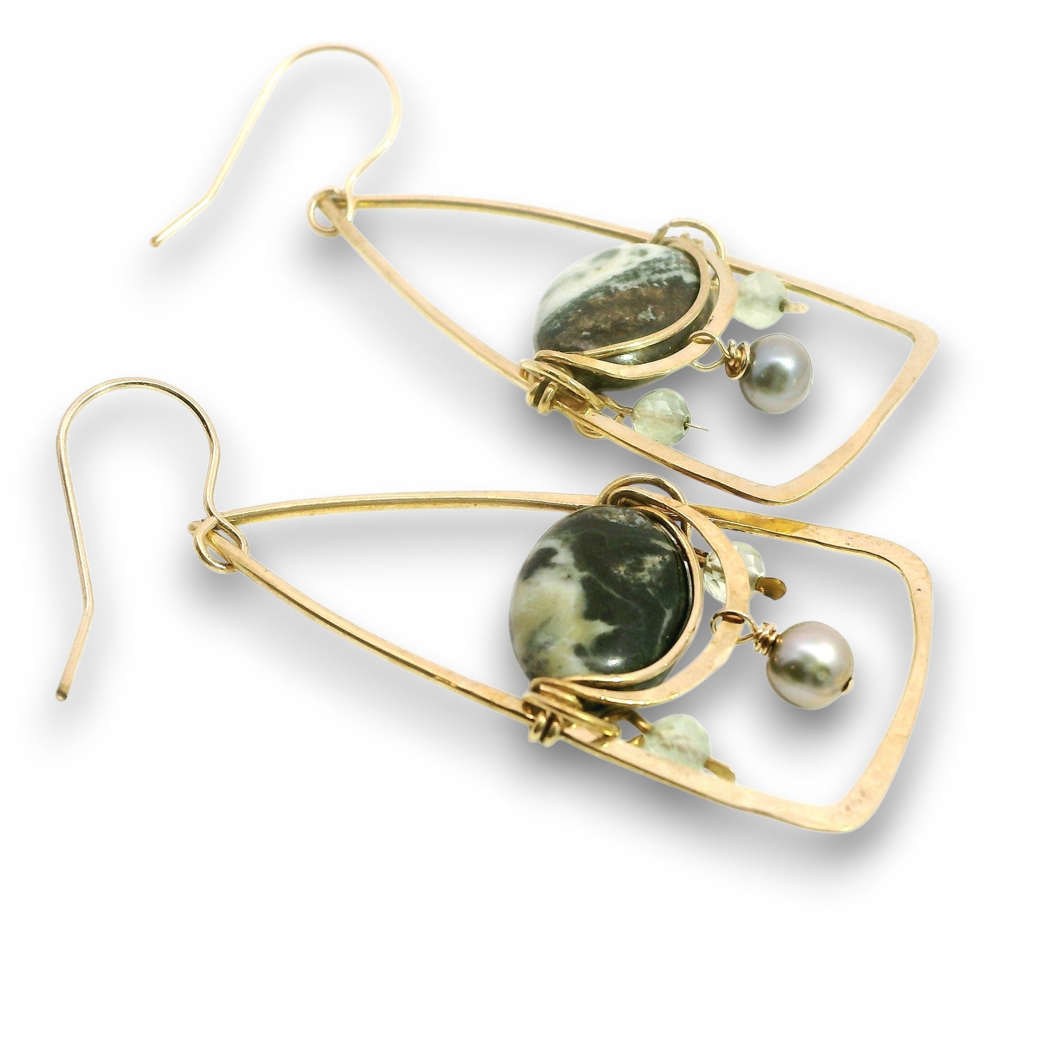 Pietersite Tether Dangle Earrings - Art by any Means Jewelryproduct_