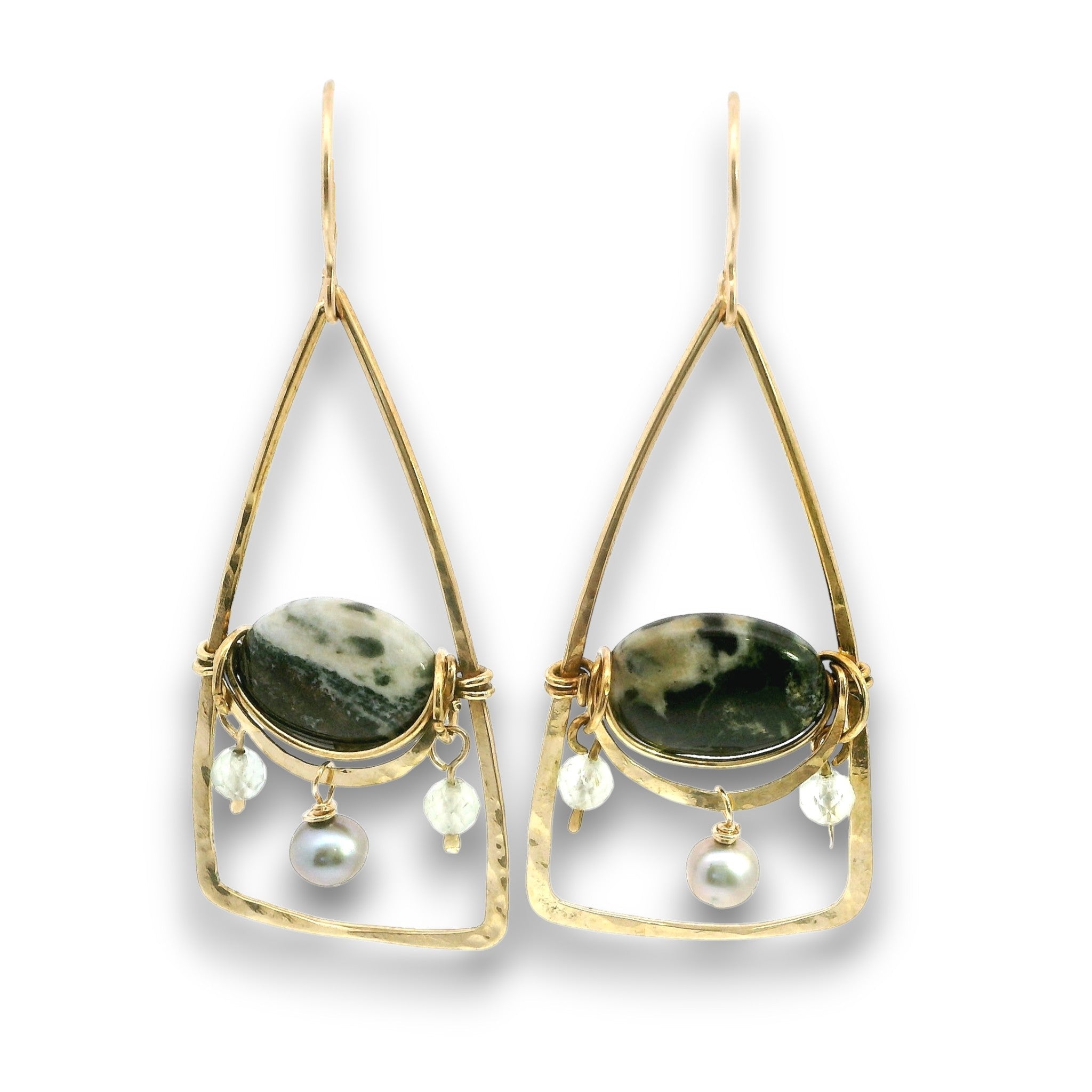Pietersite Tether Dangle Earrings - Art by any Means Jewelryproduct_