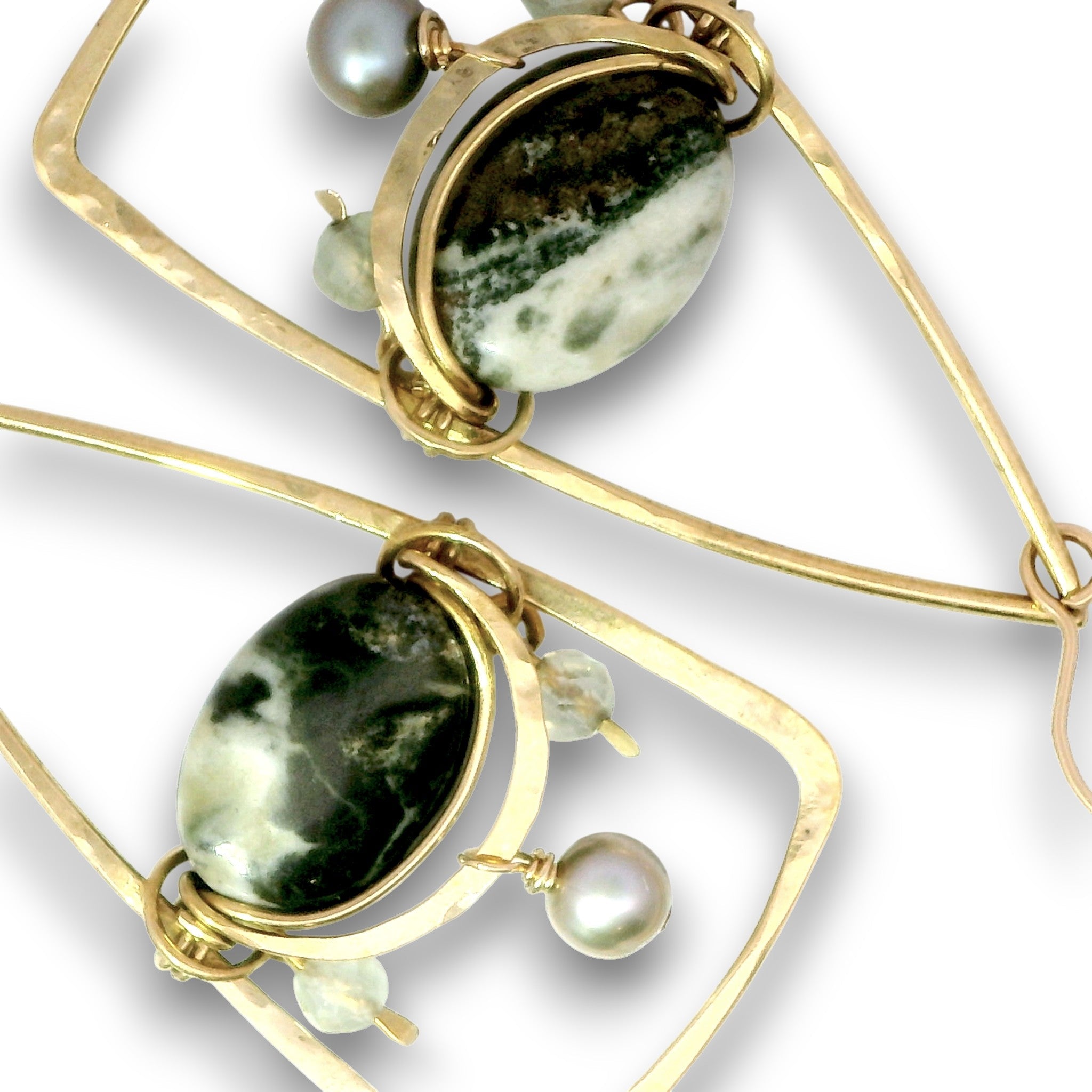 Pietersite Tether Dangle Earrings - Art by any Means Jewelryproduct_