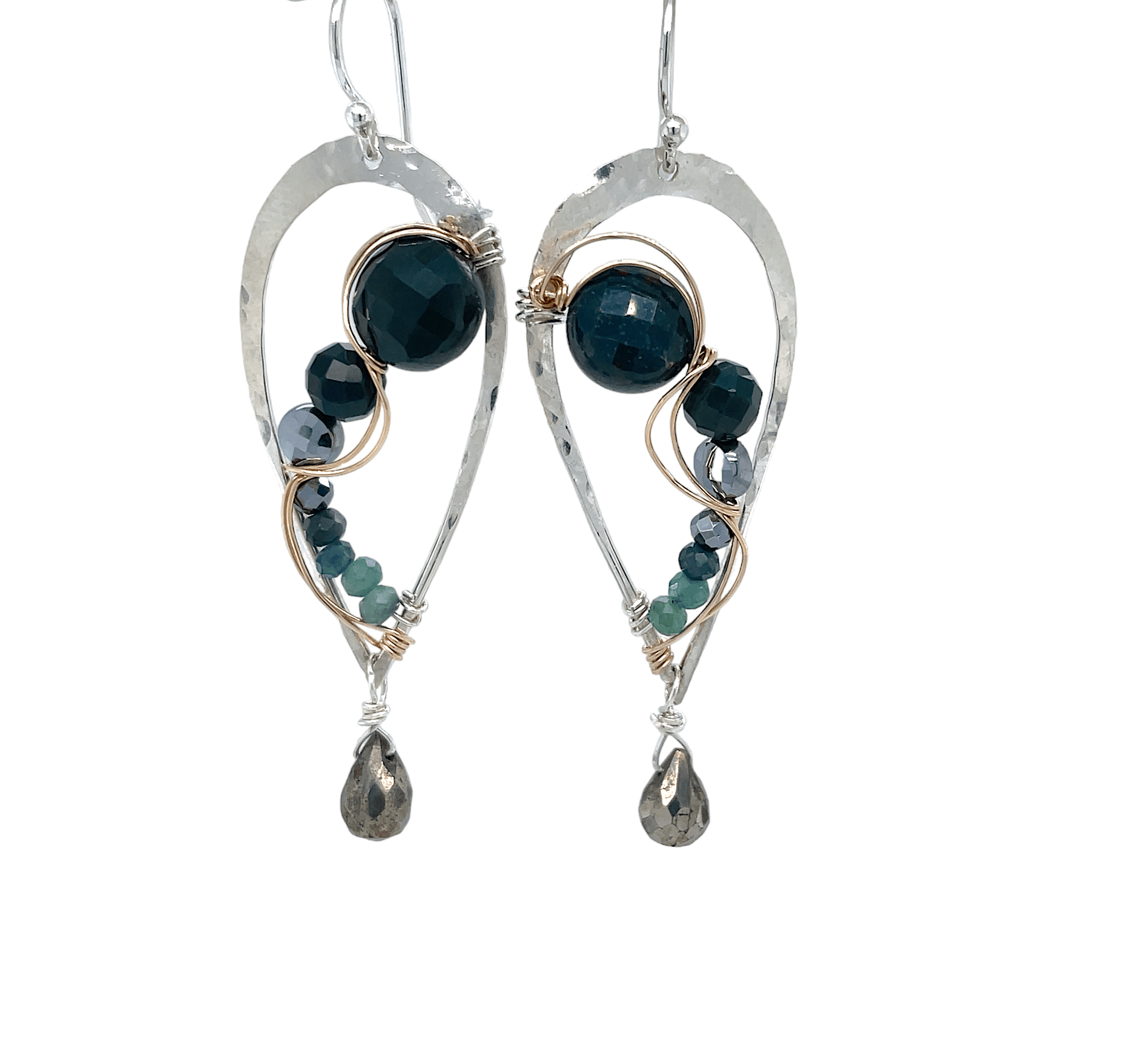 Pine Bough Bloodstone Earrings E82646 - Art by any Means Jewelryproduct_
