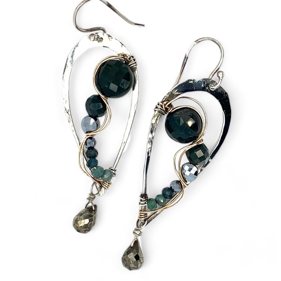 Pine Bough Bloodstone Earrings E82646 - Art by any Means Jewelryproduct_