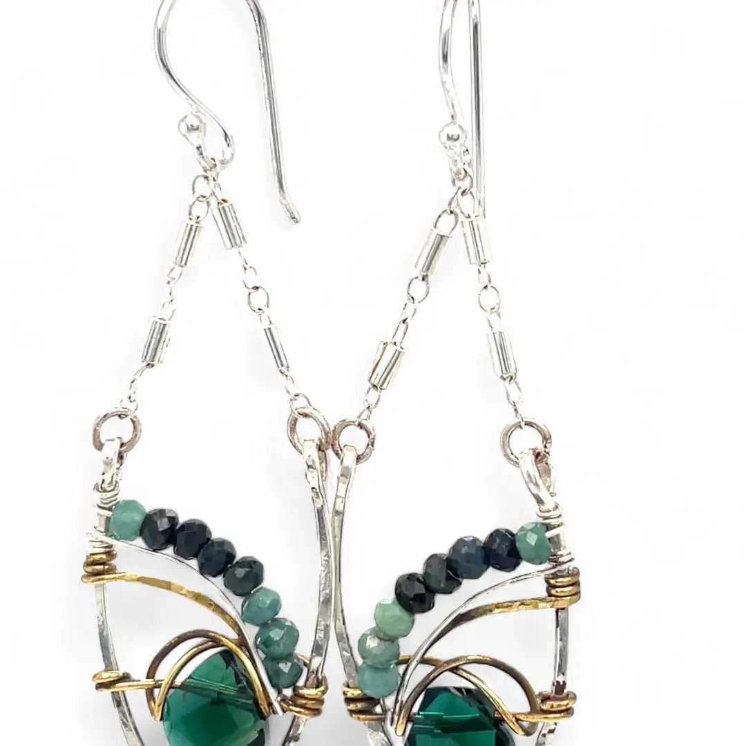 Pine Needle Amethyst Earrings E83216 - Art by any Means Jewelryproduct_