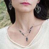 Pine Needle Emerald Necklace 83215N - Art by any Means Jewelryproduct_
