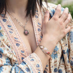 Pink Opal Braid Cuff Bracelet B408 - Art by any Means Jewelryproduct_