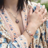 Pink Opal Braid Cuff Bracelet B408 - Art by any Means Jewelryproduct_
