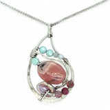 Pink Paisley Rhodochrosite Necklace 84005N - Art by any Means Jewelryproduct_