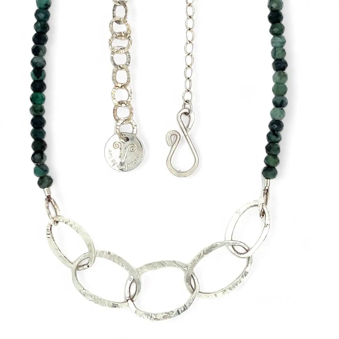 Pitch Pine Emerald Chain Necklace 82655N - Art by any Means Jewelryproduct_