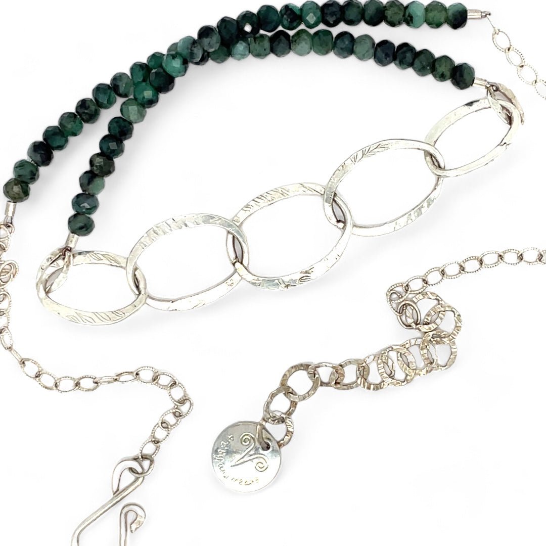 Pitch Pine Emerald Chain Necklace 82655N - Art by any Means Jewelryproduct_
