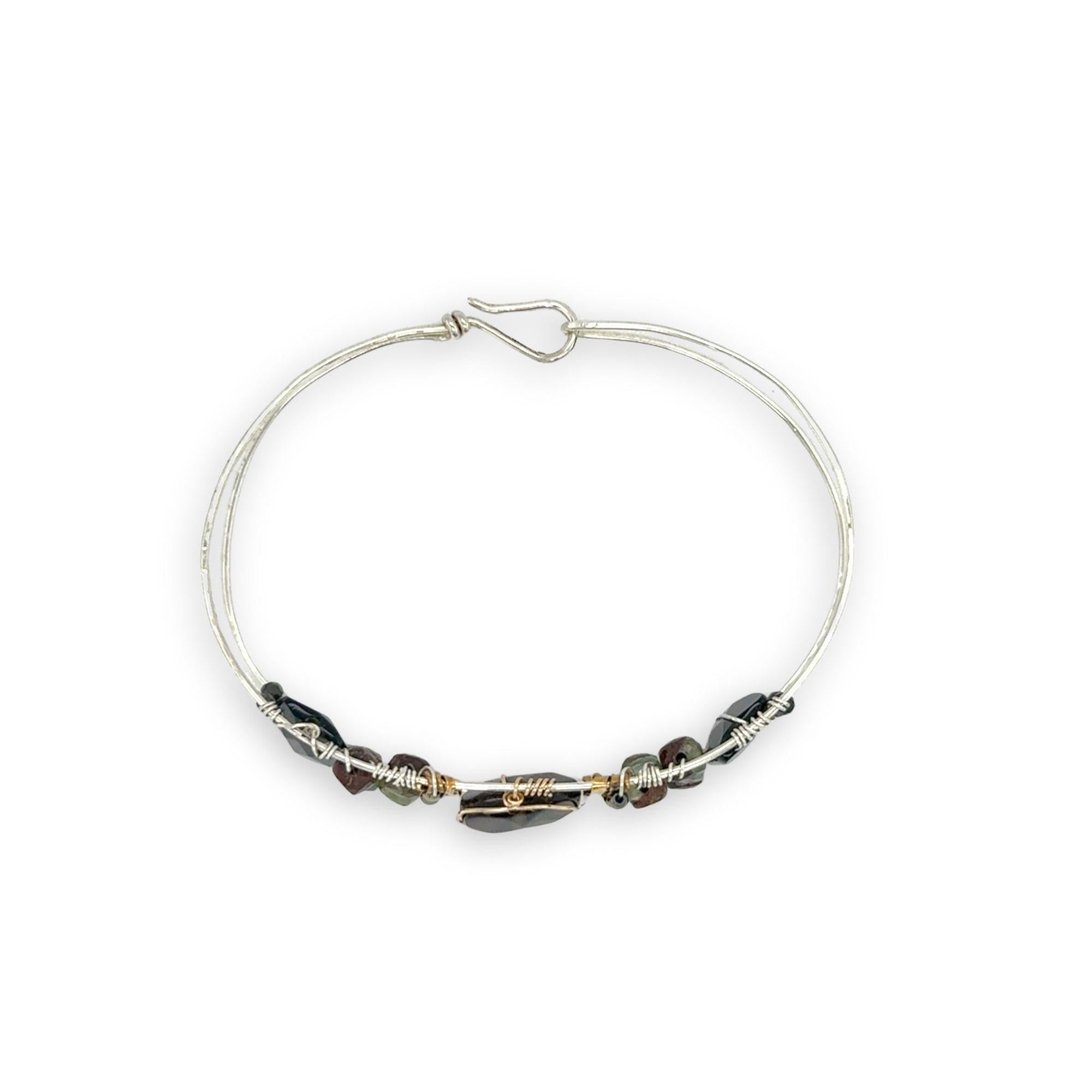 Pixel Gemstone Cuff Bracelet B419 - Art by any Means Jewelryproduct_