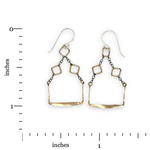 Pixel Gold Squared Earrings E84646 - Art by any Means Jewelryproduct_