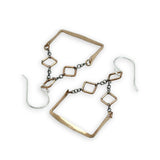 Pixel Gold Squared Earrings E84646 - Art by any Means Jewelryproduct_