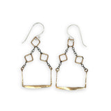Pixel Gold Squared Earrings E84646 - Art by any Means Jewelryproduct_