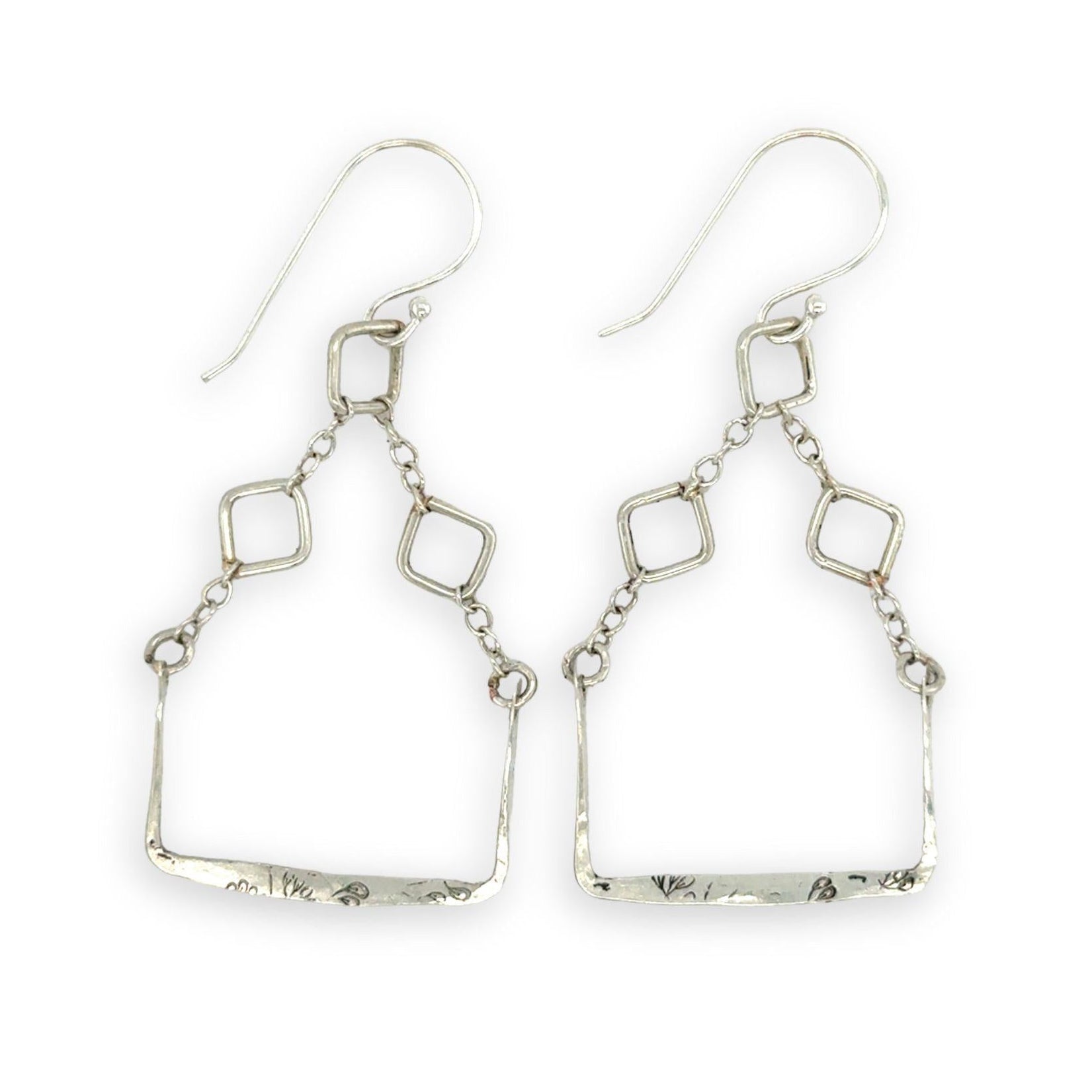 Pixel Silver Squared Earrings E84762 - Art by any Means Jewelryproduct_