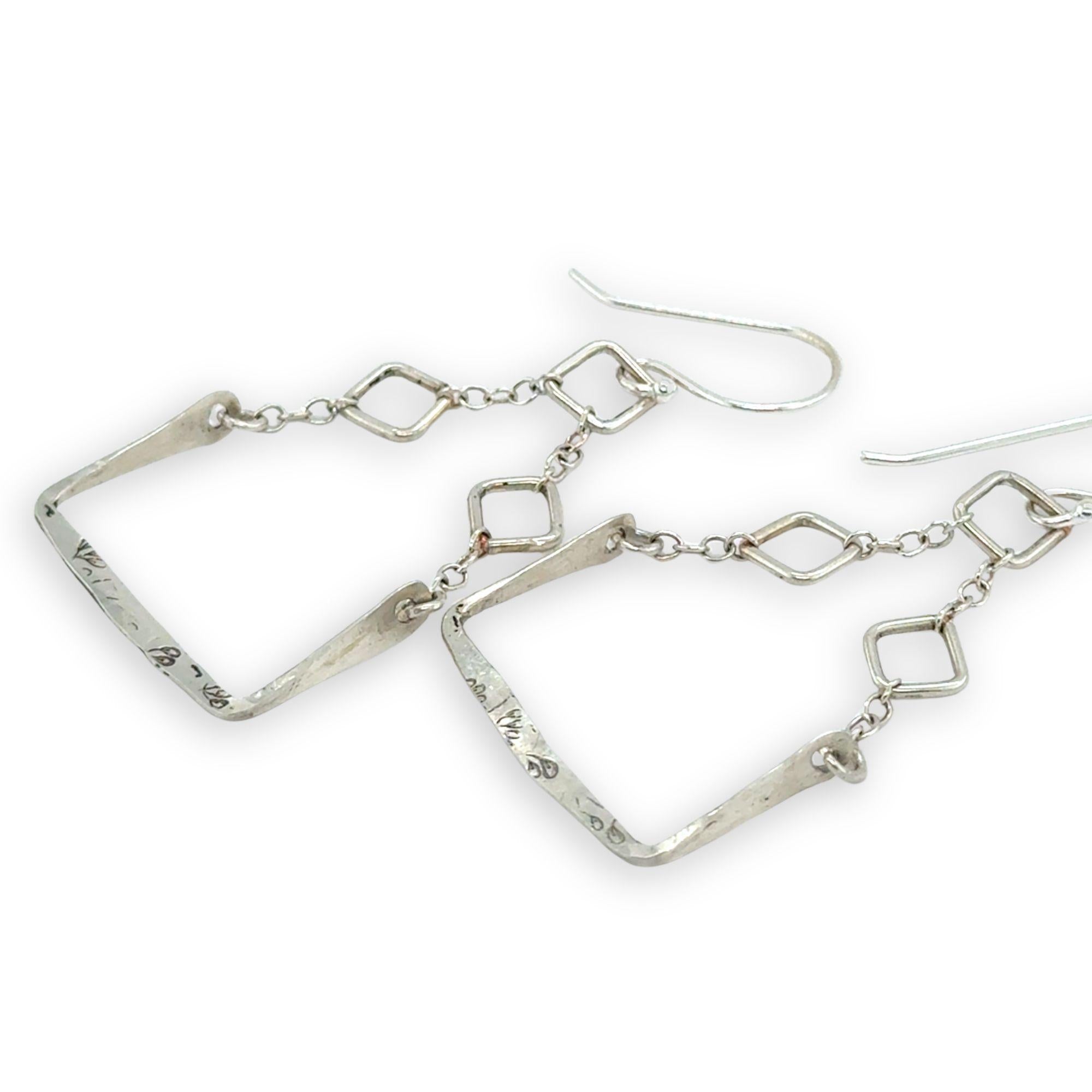 Pixel Silver Squared Earrings E84762 - Art by any Means Jewelryproduct_