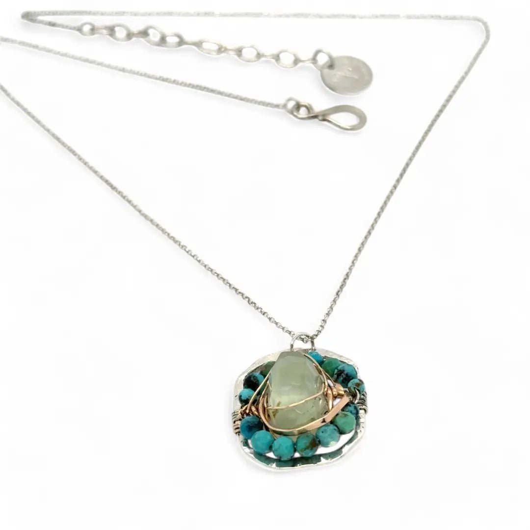 Prehnite Cameo Necklace 84055N - Art by any Means Jewelryproduct_