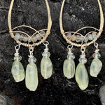 Prehnite Nugget Chandelier Earrings - Art by any Means Jewelryproduct_